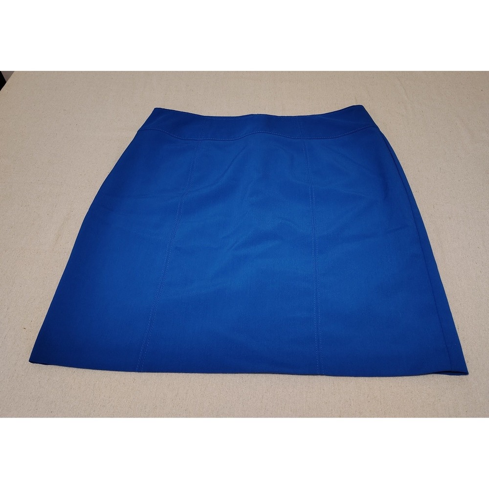 Worthington Royal Blue Knee Length Pencil Workwear Career Skirt Size 16 9